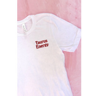 Stier Astrologie-Shirt mit Stickerei als Geschenk Besticktes T-Shirt