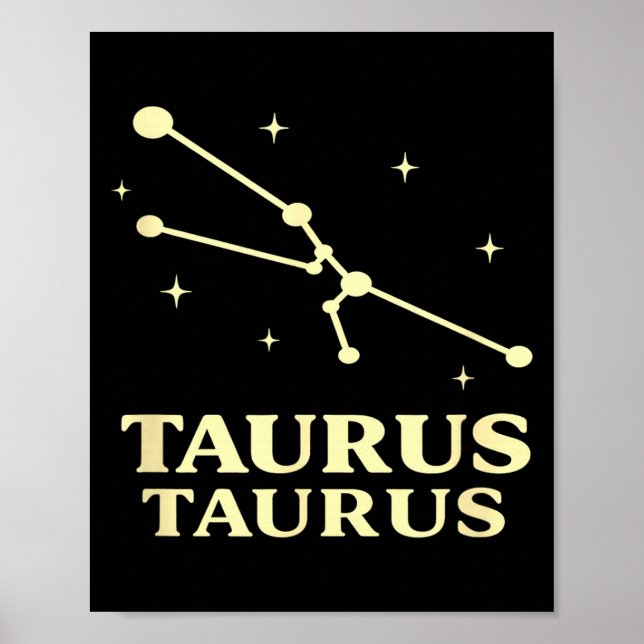 Stier Astrologie Sternzeichen Sternbild Tierkreis  Poster (Vorne)