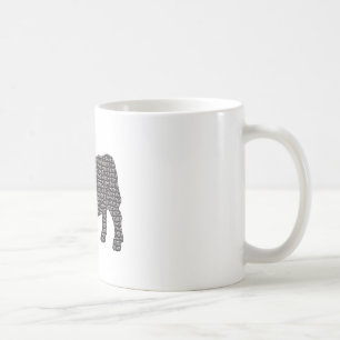 Stier blockierte kaffeetasse