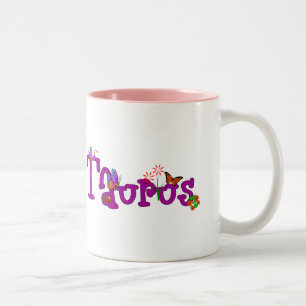 Stier-Blumen Zweifarbige Tasse