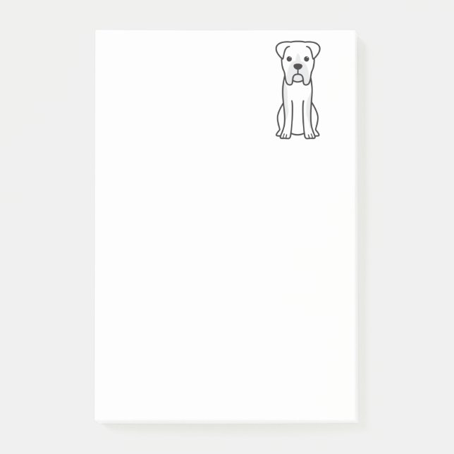 Stier-Boxer-HundeCartoon Post-it Klebezettel (Vorderseite)