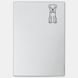 Stier-Boxer-HundeCartoon Post-it Klebezettel