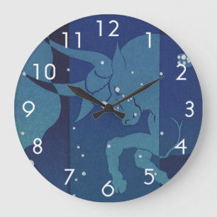 Stier Bull Konstellation Vintage Zodiac Astrologie Große Wanduhr