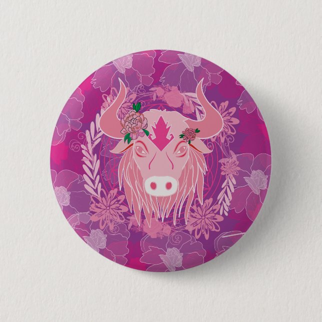 Stier Button (Vorderseite)