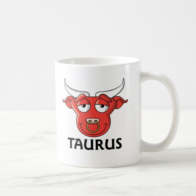 Stier-Cartoon Kaffeetasse (Rechts)