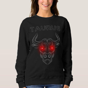Stier Dark Astrology Minimaler Okkulter Zodiakus Sweatshirt