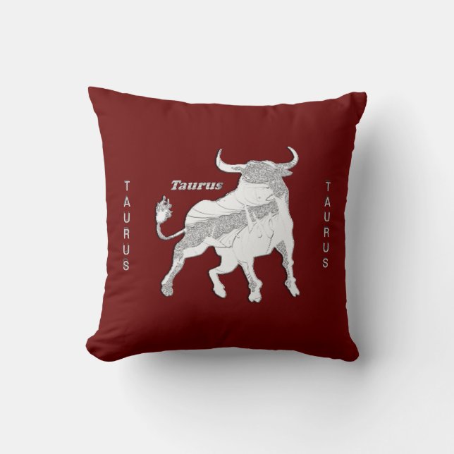 Stier das Tierkreis-Amerikaner Mojo Kissen Stiers (Vorderseite)