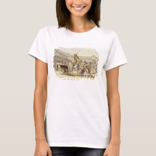 Stier, der einen Picador, 1865 (Farbe, auflädt T-Shirt