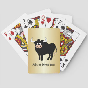 Stier Design Personalisierter Hintergrund in belie Spielkarten