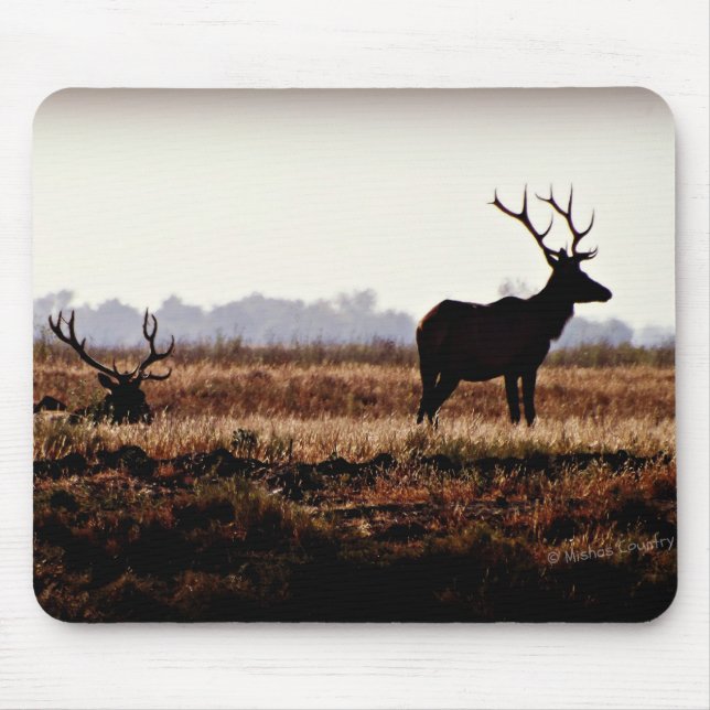 Stier-Elch-Silhouette Mousepad (Vorne)