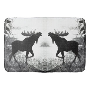 Stier-Elch-Tier-TierSilhouette-Bad-Matte Badematte