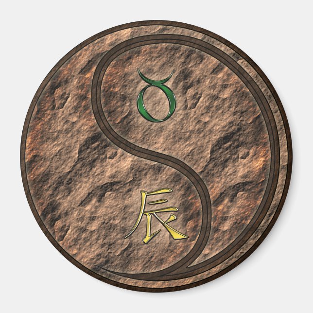 Stier & Erde-Drache Magnet (Vorne)