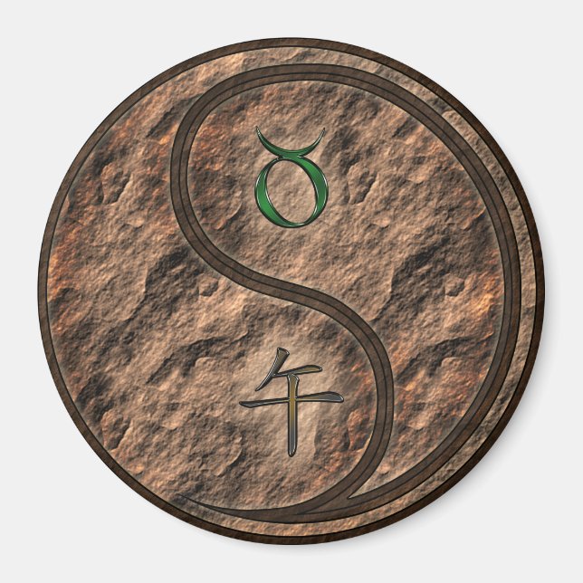 Stier & Erde Pferd Magnet (Vorne)