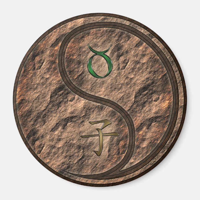 Stier & Erde Ratte Magnet (Vorne)