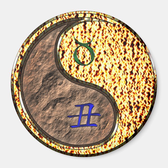 Stier & Feuer-Ochse Magnet (Vorne)