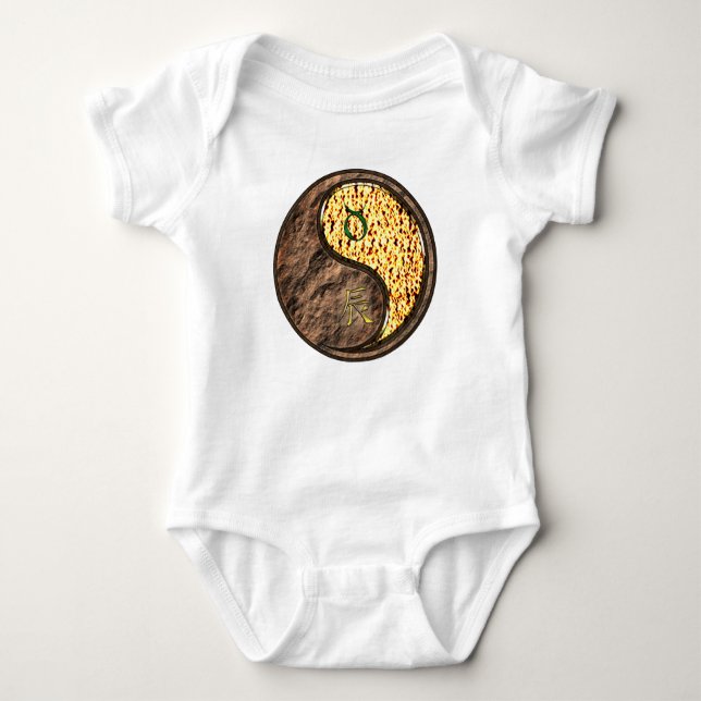 Stier & Feuerdrache Baby Strampler (Vorderseite)