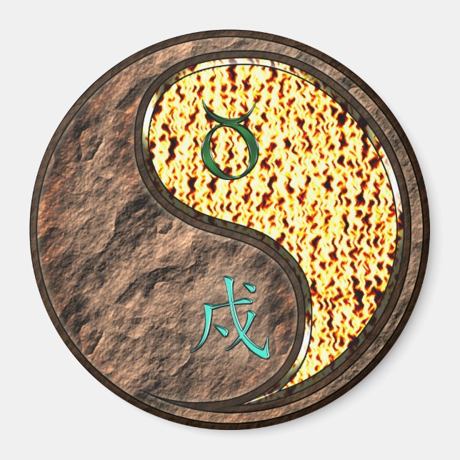 Stier & Feuerhund Magnet (Vorne)