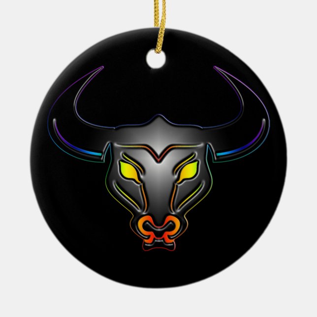Stier-Gay Pride-Verzierung Keramik Ornament (Vorne)