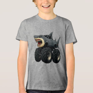 Stier-Hai-Monstertruck Tri-Blend Shirt