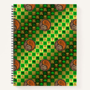 Stier & Holz-Drache Notizbuch