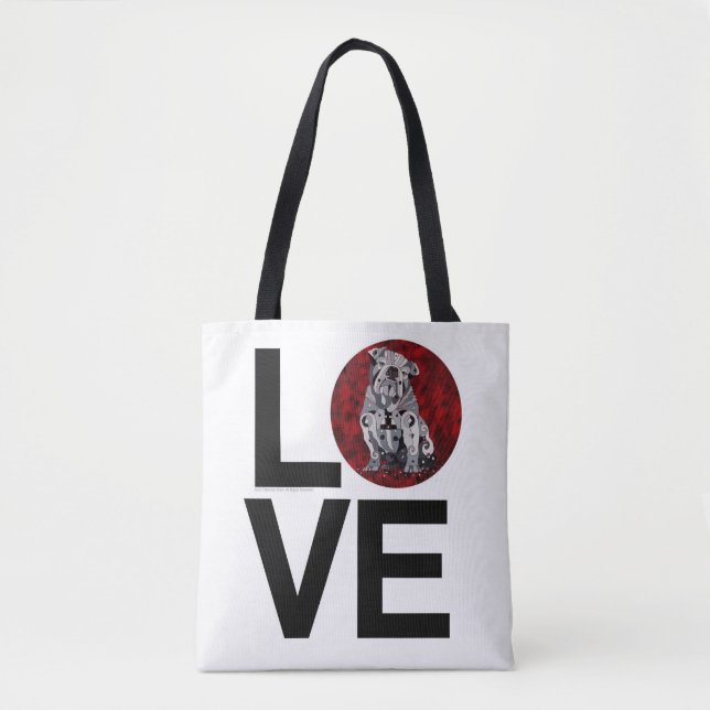 Stier-HundeLiebe-Taschen-Tasche Tasche (Vorderseite)