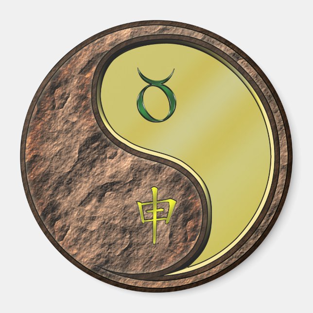 Stier & Metallaffe Magnet (Vorne)