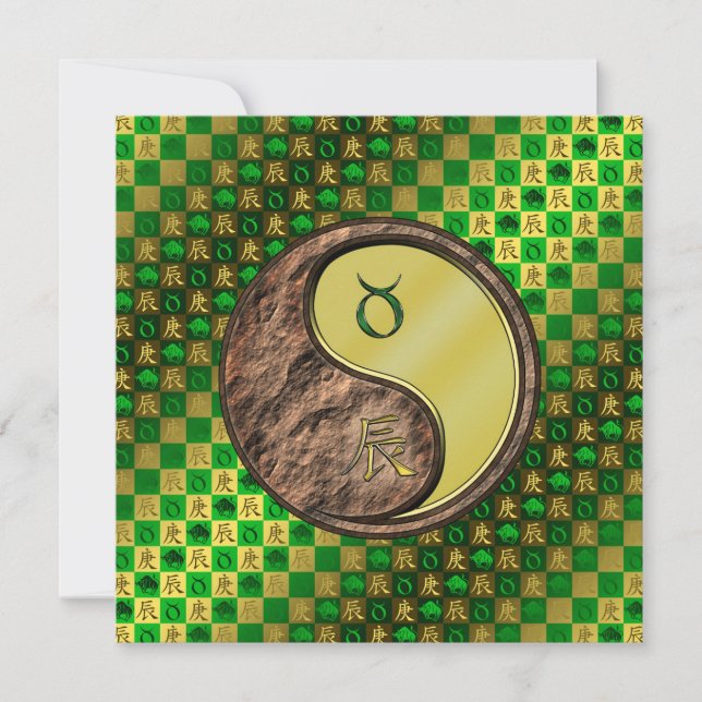 Stier & Metalldrache Karte (Vorderseite)