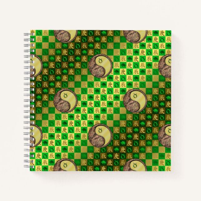 Stier & Metalldrache Notizbuch (Vorderseite)