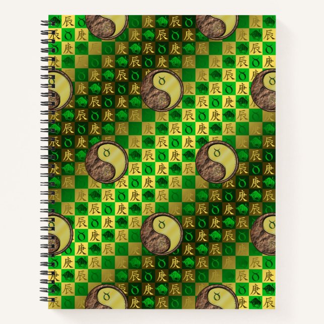 Stier & Metalldrache Notizbuch (Vorderseite)
