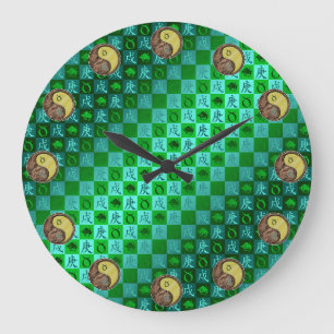 Stier & Metallhund Große Wanduhr