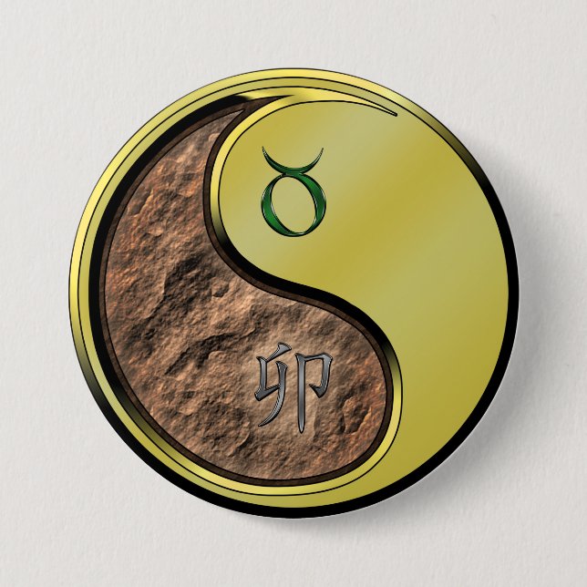 Stier & Metallinchen Button (Vorderseite)