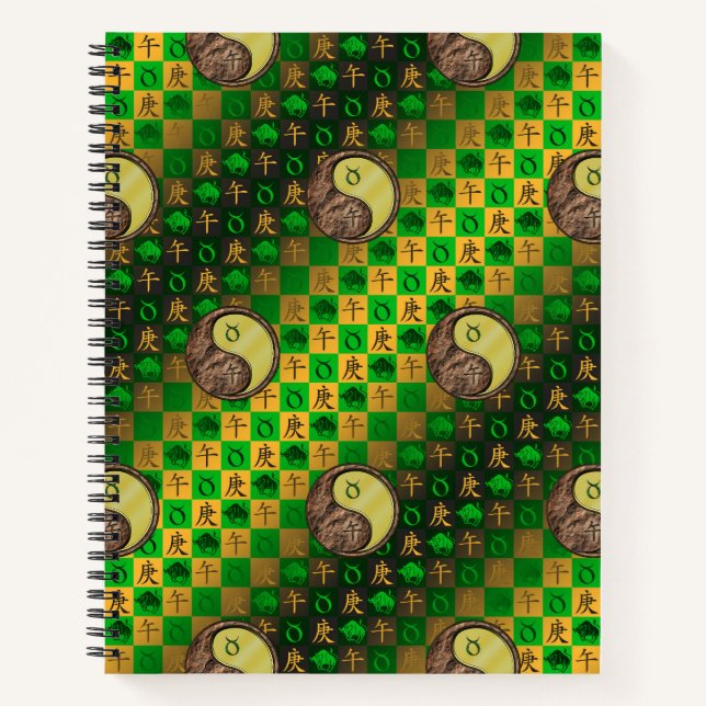 Stier & Metallpferd Notizbuch (Vorderseite)