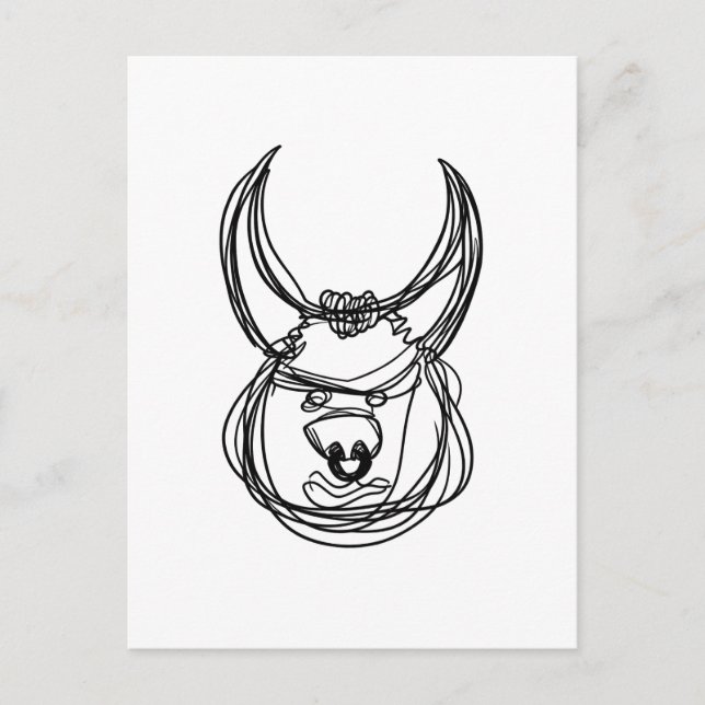 Stier Postkarte (Vorderseite)