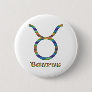 Stier psychedelisch button
