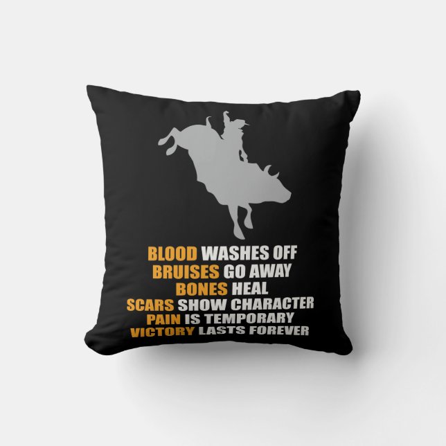 Stier-Reitrodeo-Texas-Ranch-Reiter-Cowboy Kissen (Vorderseite)