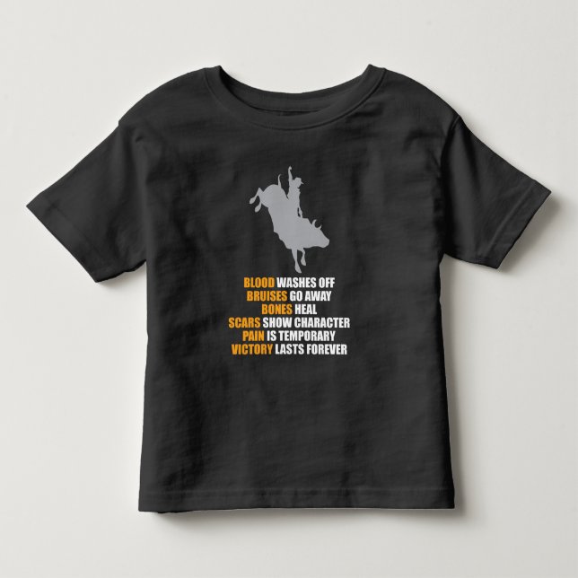 Stier-Reitrodeo-Texas-Ranch-Reiter-Cowboy Kleinkind T-shirt (Vorderseite)