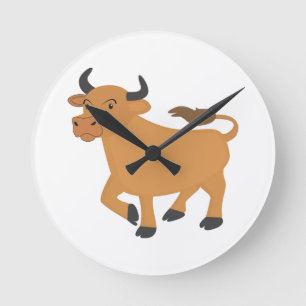 Stier Runde Wanduhr