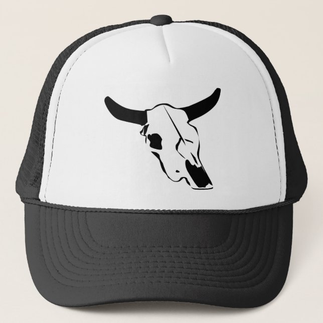 Stier-Schädel Truckerkappe (Vorderseite)