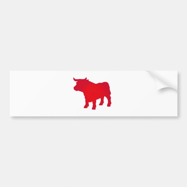 Stier sehen Rot Autoaufkleber (Vorne)