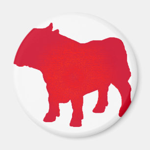 Stier sehen Rot Magnet