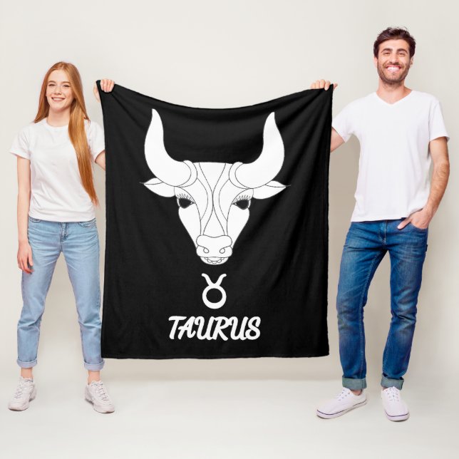 Stier-Silhouette-Fleece-Decke Fleecedecke (Beispiel)