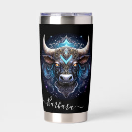 Stier-Sternzeichen-Kunst für 21. April–20. Mai Thermobecher