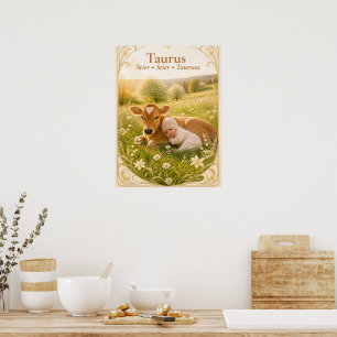 Stier-Sternzeichen-Kunst Traumhafte Astrologie-K Poster
