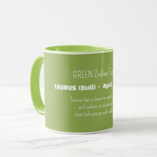 Stier-Sternzeichen Persönlichkeitsmerkmale Tasse