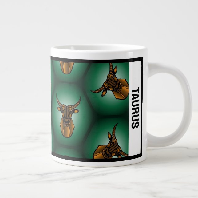 Stier-Sternzeichen-Spezialtasse Jumbo-Tasse (Rechts)
