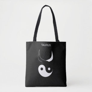 Stier & Stylisches Schwarz-Weiß-Yin-Yang auf Schwa Tasche