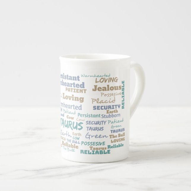 Stier-Tasse Prozellantasse (Vorderseite Rechts)