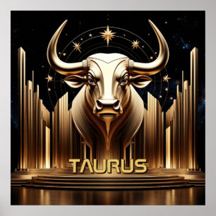 Stier Taurus Sternzeichen Tempel Astrologie Gesche Poster