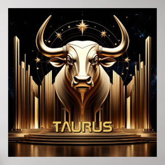 Stier Taurus Sternzeichen Tempel Astrologie Gesche Poster