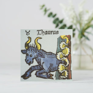 Stier Taurus, Vintage Zeichen des Zodiak